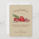 Recherche de vintage red truck christmas vœux cartes Rustique