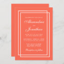 Recherche de corail mariage invitations Géométrique