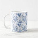 Recherche de toile de jouy tasses Bleu et blanc