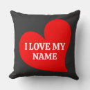 Recherche de texte et coeurs romantiques coussins Moderne