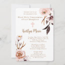 Recherche de fille petite communion invitations Fleurs roses