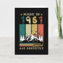 Recherche de 1961 anniversaire cartes Rétro
