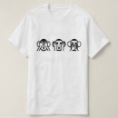 Recherche de 3 singes sages tshirts Drôle