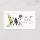 Recherche de lettre w cartes visite Monogramme