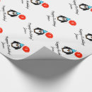 Recherche de pingouin de bande dessinée papier cadeau Pour enfants