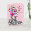 Recherche de 13ème pour des filles anniversaire cartes Pour elle