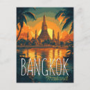 Recherche de bangkok cartes postales Style rétro
