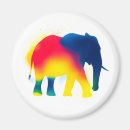Recherche de éléphants colorés magnets Animal
