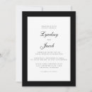 Recherche de noir et blanc mariage invitations Minimum