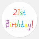 Recherche de 21ème autocollants Anniversaire