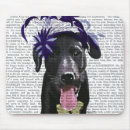 Recherche de labrador noir tapis souris Feuille de fleur