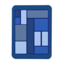 Recherche de géométrique magnets Bleu