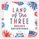 Recherche de anniversaire de 4 ans autocollants Rouge blanc et bleu