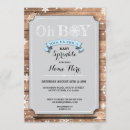 Recherche de wood baby shower invitations Bleu