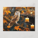Recherche de hiboux cartes postales Feuilles