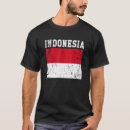Recherche de drapeau indonésien tshirts Rétro