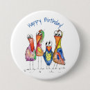 Recherche de oiseaux tropicaux badges Aquarelle