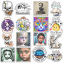 Recherche de chat effrayant autocollants Halloween