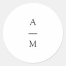 Recherche de initiales mariage autocollants Minimaliste