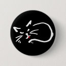 Recherche de dessin noir et blanc badges Chaton