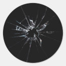 Recherche de verre brisé autocollants Trou