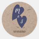 Recherche de monogramme cœur autocollants Simple