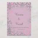 Recherche de rose de damassé mariage invitations Gris