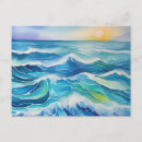 Recherche de nuances de bleu cartes postales Aquarelle