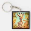 Recherche de girafe adorable porteclés Animal