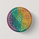 Recherche de mandala coloré badges Fleur
