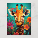 Recherche de portrait girafe cartes postales Nature