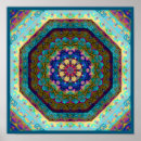 Recherche de mandala coloré posters Cercle