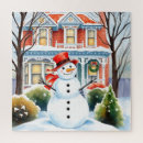 Recherche de bonhommes de neige puzzles Vacances