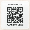 Recherche de menu dessous de verres Code qr
