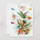 Recherche de peinture colibri vœux cartes Vintage