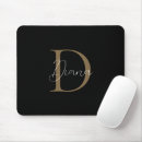 Recherche de calligraphie élégante tapis souris Noir et or