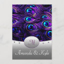 Recherche de paon pourpre invitations Bleu