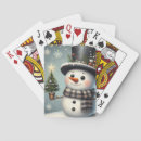 Recherche de bonhomme neige de jeux de cartes Mignon