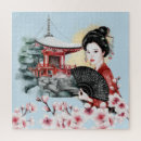 Recherche de geishas puzzles Fleurs de cerisiers