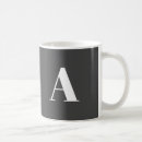 Recherche de gris foncé tasses Monogramme