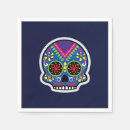 Recherche de dia de los muertos serviettes Coloré