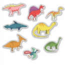 Recherche de dinosaures colorés autocollants Peler