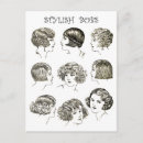 Recherche de coiffure vintage cartes postales Cheveux