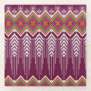 Recherche de motifs ethniques dessous de verres Abstrait