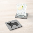 Recherche de chien carlin de dessous de verres Gris