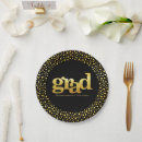 Recherche de graduation assiettes Noir et or
