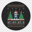Recherche de chien de schnauzer autocollants Noël drôle