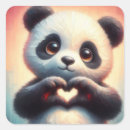 Recherche de amour panda autocollants Animaux