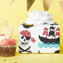 Recherche de matériel papier cadeau Papier d'emballage de pirate