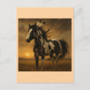 Recherche de poney de peinture cartes postales Américain